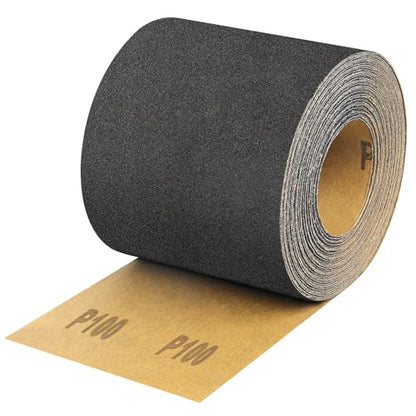 Sandpaper Roll 100 Grit, Wet Dry Sand Paper 3-2/3" Wide 11 Yard - style: 100 Grit