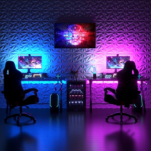 Art3dwallpanels 33 Pack 3D Wall Panels Diamond, White, 12''x12'' - color: White, size: 33 Pack