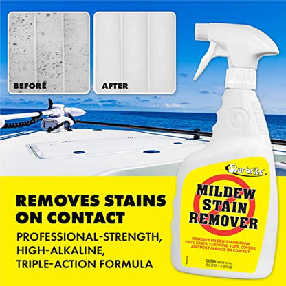 STAR BRITE Mold Stain & Mildew Stain Remover – Lifts Dirt & Removes Mildew Stains on Contact - 32 OZ (085632) - style: 32 Oz Spray
