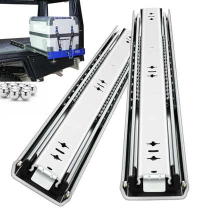 YENUO Heavy Duty Drawer Slides Full Extension 12 to 40 Inch Capacity 250 LB - size: 16 Inch, style: Load:250 lb (No lock) -W:53mm