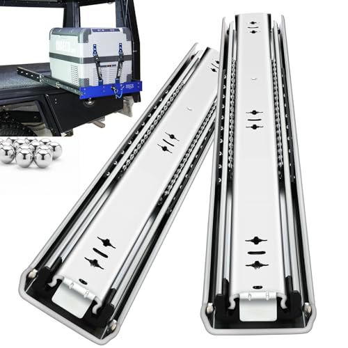 YENUO Heavy Duty Drawer Slides Full Extension 12 to 40 Inch Capacity 250 LB - size: 14 Inch, style: Load:250 lb (No lock) -W:53mm