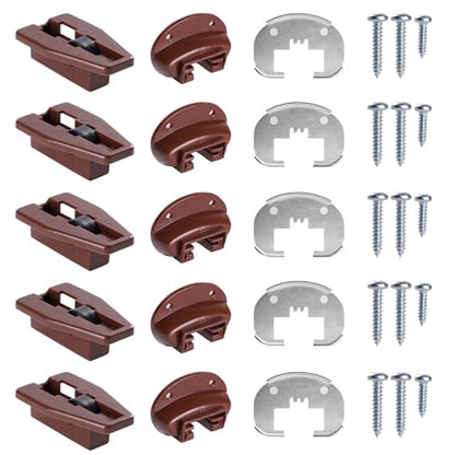 for Kenlin Rite-Trak II Drawer Slides Replacement 5 Sets of Rite Track 2 Drawer Repair Parts for Dresser and Nightstand Drawers - 168 Track Guides (5) - size: 5