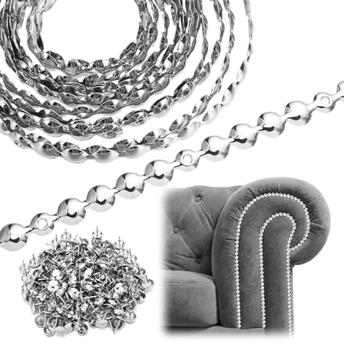 Marsui 32.8ft D11mm Upholstery Decorative Tack Strip for Furniture,Sliver - color: Sliver