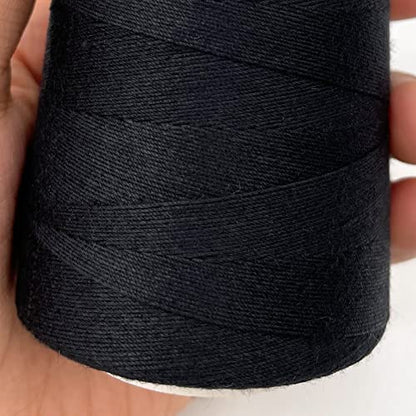 Thick Polyester Thread for Wig Making & Hair Extension Sewing, Black, 3 Pcs Curved Needles - color: Black
