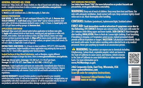 General Finishes Oil Base Gel Stain, 1 Gallon, New Pine - color: New Pine, size: 1 Gallon