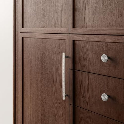 Goo-Ki 7-1/2 Inch（192mm Hole Centers Luxurious & Sturdy Zinc Alloy Cabinet Handls,Satin Nickel Cabinet Pulls for Kitchen,Drawer,Cupboard & Wardrobe,6 Pack - color: Satin Nickel, size: 7.6 inch (192 mm) Hole Centers, style: Pulls With No Backplate
