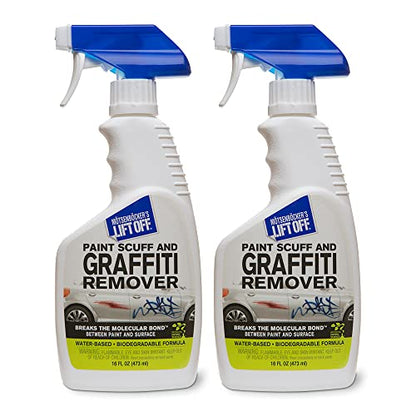 Motsenbocker’s Lift Off 45406-2PK 16-Ounce Paint Scuff and Graffiti Remover Easily Removes Paint Scuffs, Spray Paint, Acrylic from Multiple Surfaces Vehicles, Brick, Boats, Concrete, Pack of 2 , white - size: 16 Fl Oz (Pack of 2)