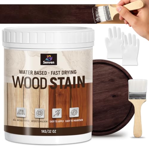Wood Stain, Mahogany Wood Stain, 500ML Woods-Stain for Woods, Furniture, Cabinet, Fast Drying Woods-Stain, Non-Toxic Wood-Stains, Water Based & Low Odor Wood-Stains, Indoor & Outdoor Woods Stains 16oz - color: Mahogany, size: 17 Fl Oz