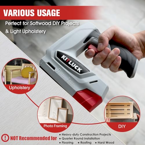 KITLUCK 4V Electric Staple Gun, 2-in-1 Cordless Stapler & Brad Nailer Gun - size: Staple Gun