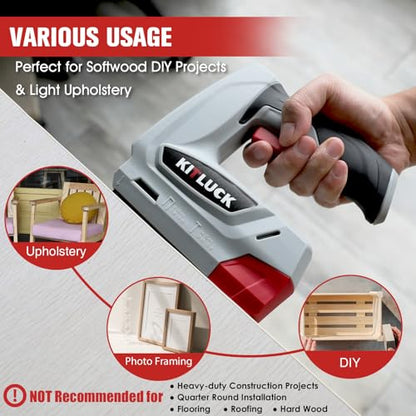 KITLUCK 4V Electric Staple Gun, 2-in-1 Cordless Stapler & Brad Nailer Gun - size: Staple Gun
