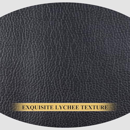 Faux Leather 0.7mm Upholstery Fabric by the Yard 10 Yard Black - color: Black, size: 10 Yard