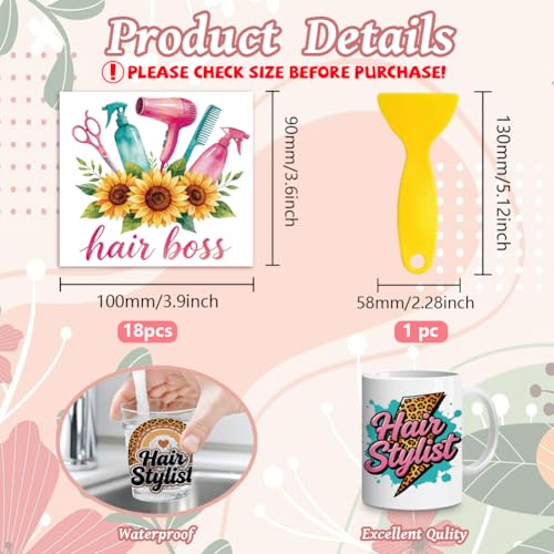 Peacoblue Hairstylist Quotes Rub On Transfers for Craft, Transfer Sticker - style: Hairstylists Trends and Quotes