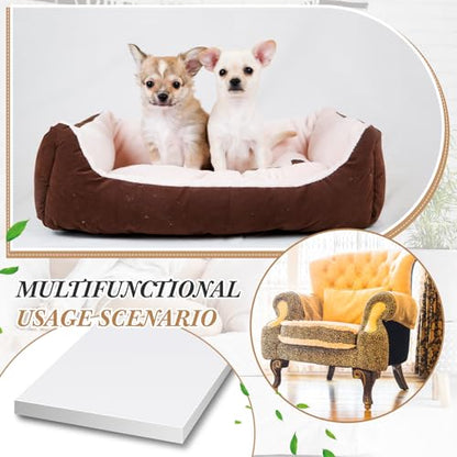 Domensi Upholstery Foam 4" Thick X 24" Width X 72" Length, White - color: White, size: 4" Thick X 24" Width X 72" Length