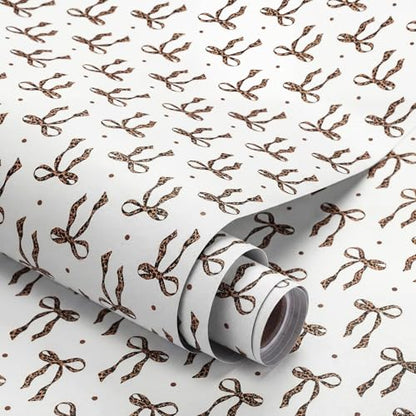 Drydiet Leopard Bow Print Wallpaper Peel Stick Contact Paper 15.8 x 118.1 - color: Leopard, size: 15.8 in x 118.1 in, style: Bow