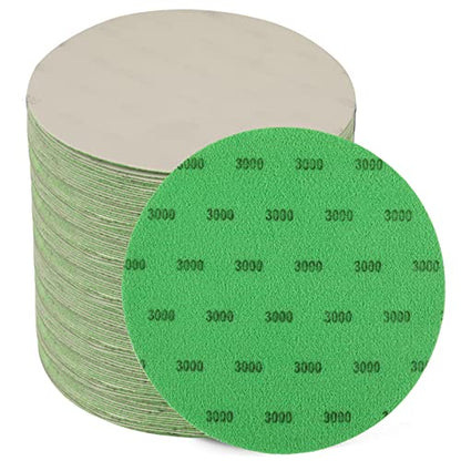 6 Inch 25 PCS 3000 Grit Sanding Disc Wet Dry Sandpaper Hook Loop Sand Paper - style: Grit 3000