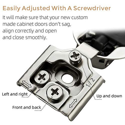 Ravinte 1/2 Inch Overlay Soft Close Hinge Kitchen Cabinet Hinges 50 Pack - size: 1/2 inch Overlay