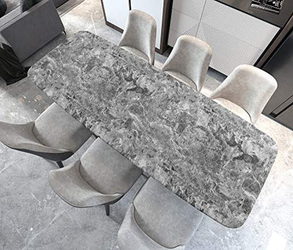 burgeliy Grey Marble Vinyl Wrap Protector Auto Modification Wallpaper 24"x196" Classic Style, Waterproof, Heat-Resistant,3D Thickened Peel and Stick, Countertops, Cabinets, Self Adhesive Tint Film - size: 24"x196"