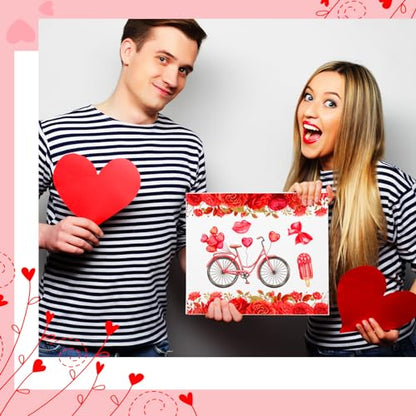SATINIOR 16 Sheets Valentine‘s Day Rub on Transfers for Crafts and Furniture Valentine's Rub on Transfer Stickers Heart Gnome Rub on Decals for DIY Wood Journal Dairy Envelope Crafts,5.9 x 5.9 Inch - style: Heart Style