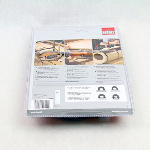 BESSEY VAS-23+2K, 23 ft Variable Angle Strap Clamp with 4 Clips - size: 23'