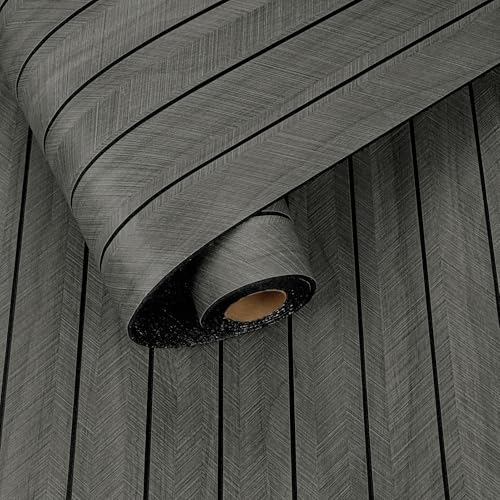 Black 3D Wall Panels Acoustic Wood Slat Wall Paneling for Walls - color: Black