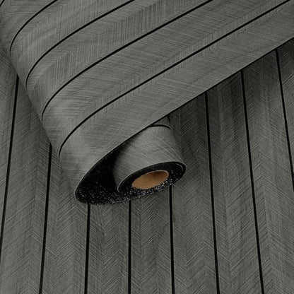 Black 3D Wall Panels Acoustic Wood Slat Wall Paneling for Walls - color: Black