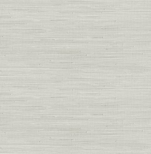 NuWallpaper x Society Social Classic Faux Grasscloth Peel and Stick Wallpaper, Grey - color: Gray