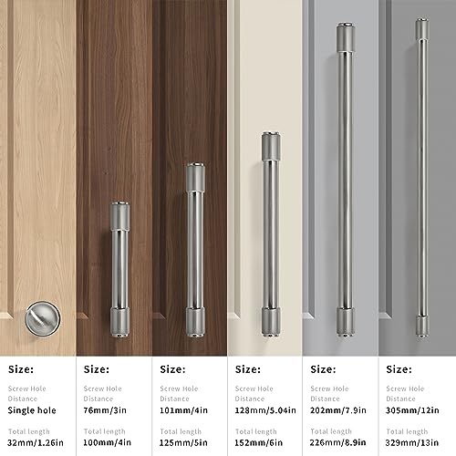 10 Pack Satin Nickel Cabinet Pulls - 4" Drawer & Cabinet Handles for Kitchen Cabinets - color: Brushed Nickel, size: 4"(102mm) hole center