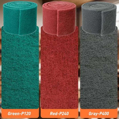 General Purpose Scuff Pads - Cuttable, 6m x 100mm, P240 Grit, Wet/Dry Reusable Sanding Sheets for Paint Prep, Auto Body, Woodworking & DIY