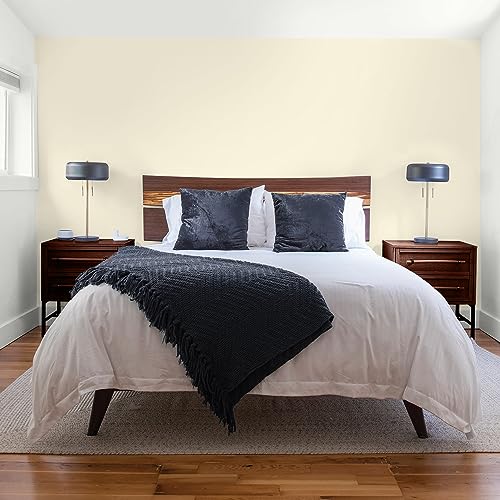 Glidden Total Interior Wall Paint & Primer All-in-One, Vanilla Love/Yellow, Flat, 1 Gallon - color: Vanilla Love, size: 128 Fl Oz (Pack of 1)