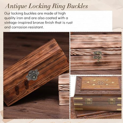 Hinges for Wooden Box, 18 Sets Retro Jewelry Box Hinges