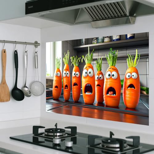 Nuxovilar Kitchen Backsplash Peel and Stick Wallpaper,17.72"x27.56" - color: A-funny Carrot