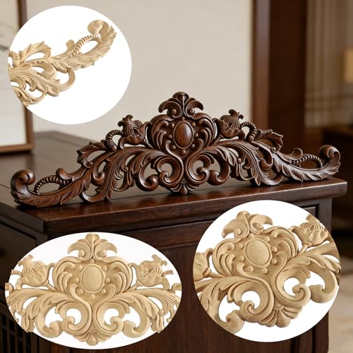 Nsrisml 16 Pack Wooden Rose Appliques Onlays, 11.81inch - size: 11.81inch
