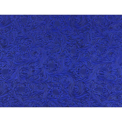 Solid Color Embossed Faux Leather Sheets 12 "x53 (30cm x 135cm) Embossed Texture Leather Fabric, Widely Used in Leather Earrings, Keychains, Sewing DIY Projects ﻿ (Royal Blue) - color: Royal Blue