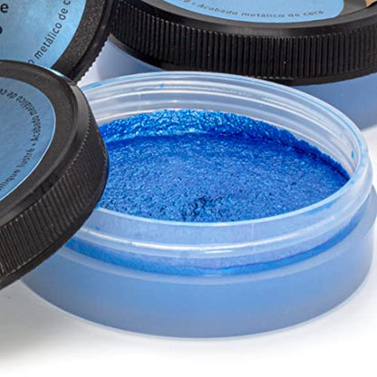 DecoArt Metallic Lustre Wax Paste, 1 fl. oz. Jar, Cosmic Blue (Pack of 3) - color: Cosmic Blue, size: 1 Ounce (Pack of 3)