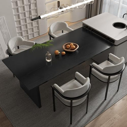 Abyssaly Black Wood Contact Paper Peel and Stick Wallpaper for Cabinets - color: Black, size: 15.7" x 118"