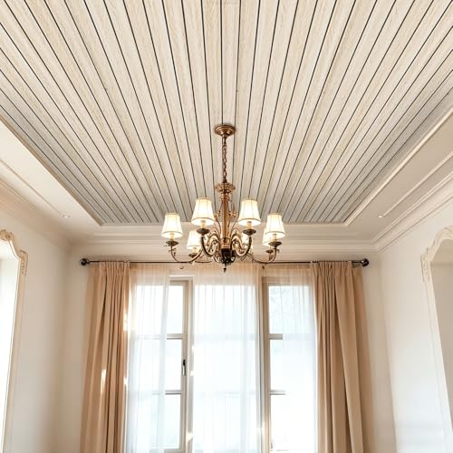 3D Peel and Stick Wall Panels PVC Grille Slat 394"x15.8" Self-Adhesive Wall Sticker Soundproof Paneling for Walls and Ceiling in Faux Herringbone Oak Texture - color: Herringbone Oak, size: 394"x15.8"