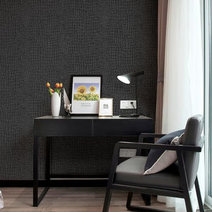 Zeeko Black Crocodile Peel and Stick Wallpaper 23.6" x 120" - color: Black, size: 23.6in x 10ft
