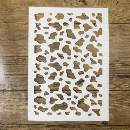 TIAMECH A4 Reusable Cow Print Stencil for Painting - color: Cow Print