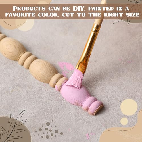 Nuanchu 12 Pcs Unfinished 3D Wood Trim Decor, Gourd Line, 15mm - size: 15mm, style: Gourd Line