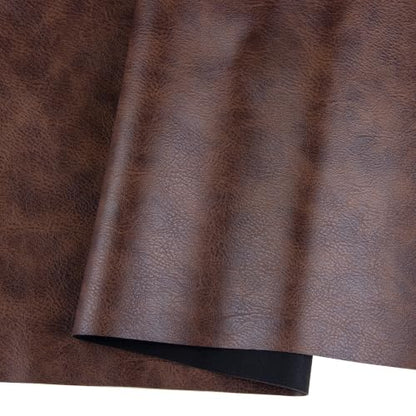 Faux Leather Sheets Fabric 54" X 36",Thick Durable Synthetic Upholstery Vinyl, Suitable for Furniture Replacement and Renovation Materials, Wallets, DIY Sewing Projects (Dark Brown, 1 Yard) - color: Dark Brown, size: 1 YARD