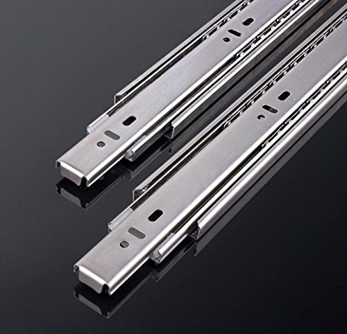 BT-6985 2 Pcs 3-fold Full Extension Ball Bearing Drawer Slides 4.5cm Width (10 inches) - size: 10 inches