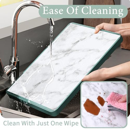 2-Layer Drawer and Shelf Liner for Kitchen Cabinet: 20 in X 10 Ft Non Slip - color: White Marble, size: 19.7"W x 118.1"L
