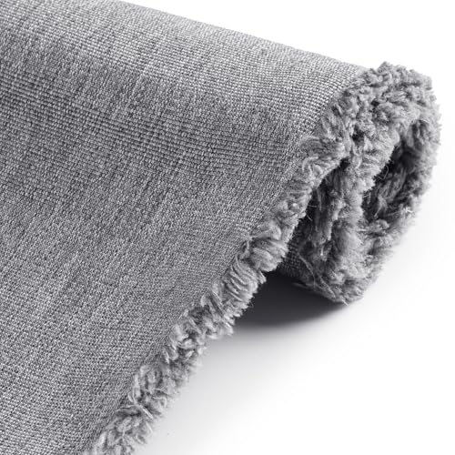 600D Outdoor Upholstery Fabric 58” W Waterproof Canvas Fabric by The Yard - color: Light Grey, size: 1 yard pre cut