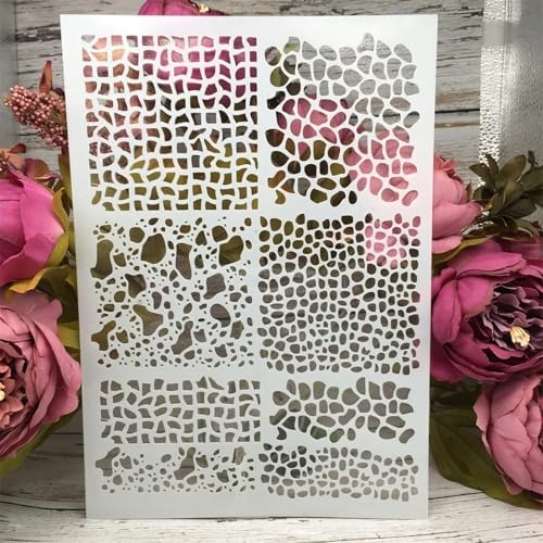 TIAMECH A4 Reusable Camouflage Stencil for Painting - style: Camouflage