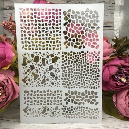 TIAMECH A4 Reusable Camouflage Stencil for Painting - style: Camouflage
