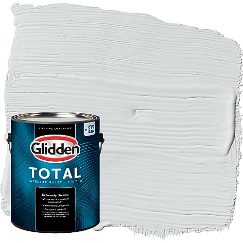 Glidden Total Interior Wall Paint & Primer All-in-One, Spring Thaw/Purple, Flat, 1 Gallon - color: Spring Thaw, size: 128 Fl Oz (Pack of 1)