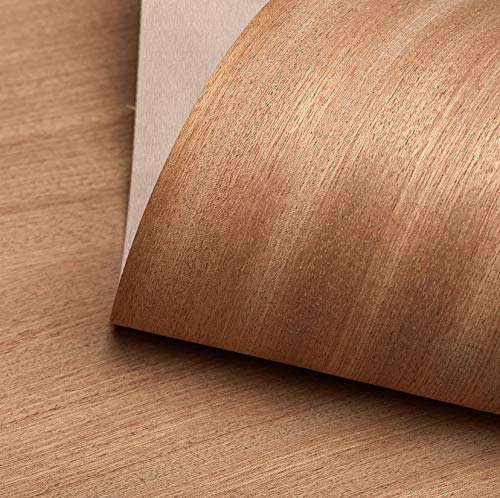 Edge Supply Mahogany Wood Veneer Sheet Flat Cut, 48" x 120", Non Glued, 10 mil Paper Back, “A” Grade Veneer Face – Easy to Apply Mahogany Veneer Sheet – Veneer Sheets for Restoration of Furniture - color: Mahogany F/C, size: 48" x 120"