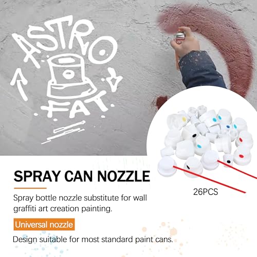 Universal Spray Paint Caps for different spray cans Nozzle Tips-26 pcs - color: pz-26