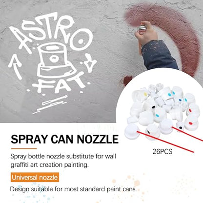 Universal Spray Paint Caps for different spray cans Nozzle Tips-26 pcs - color: pz-26