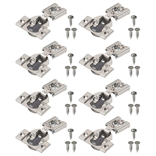 Blum Compact BLUMOTION Soft-Close Face Frame Hinge, 1/2 in Overlay, 4-Pack - size: 4 KITS, style: With Screws